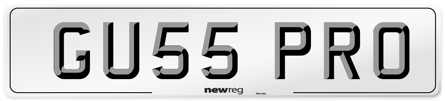 GU55 PRO Number Plate from New Reg